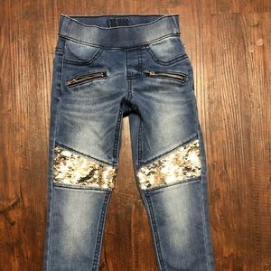 Girls 6 Slim Justice Mermaid Sequin Skinny Jeans